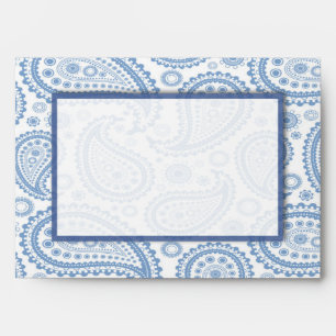 Enveloppe La collection Mariage moderne Paisley - Bleu