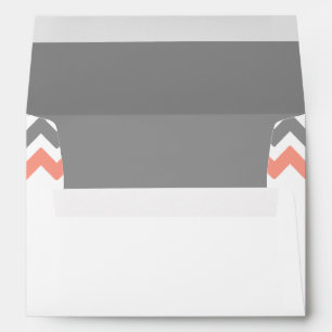 Enveloppe La collection moderne de Mariages Chevron - rose e