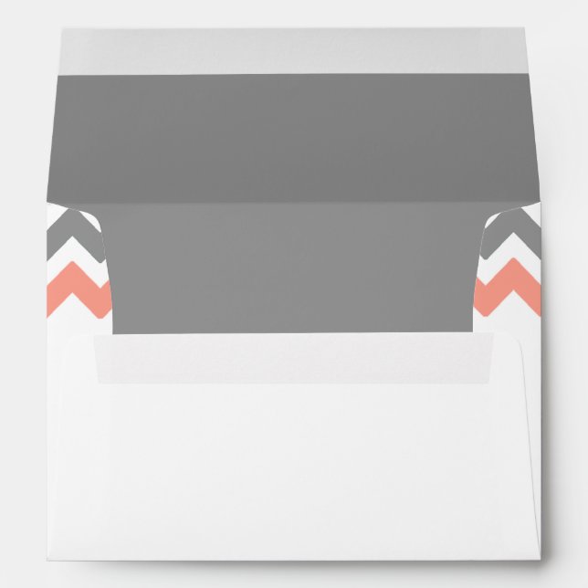 Enveloppe La collection moderne de Mariages Chevron - rose e (Dos (Bas))