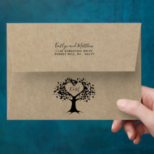 Enveloppe La collection Rustic Heart Tree Mariage