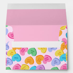 Enveloppe La conversation de la Saint Valentin coeurs amour