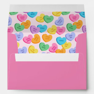 Enveloppe La conversation de la Saint Valentin coeurs amour