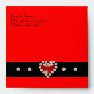 Enveloppe La partie noire rouge personnalisent