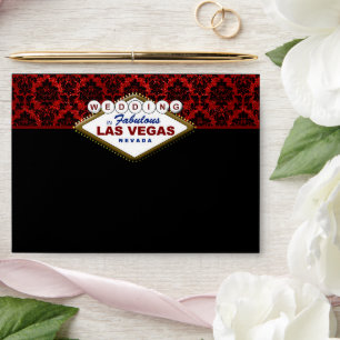 Enveloppe La Parties scintillant Damask Las Vegas Mariage Co