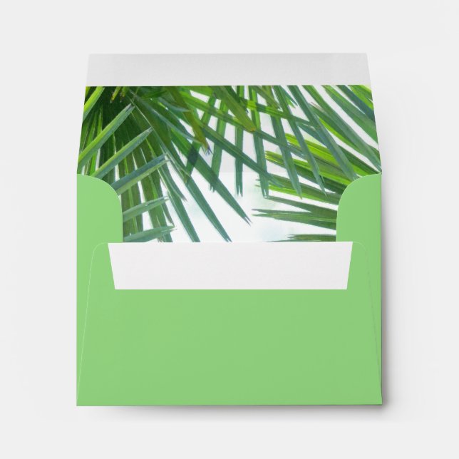 Enveloppe La verdure rayée Auto-A adressé l'enveloppe de (Dos (Bas))