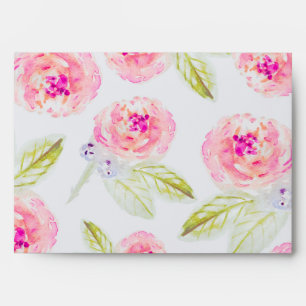 Enveloppe La Vie en Rose 5 par 7 Carte de voeux - Blanc à l'