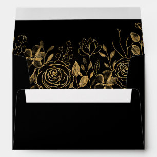Enveloppe Label FLEURS DORÉES