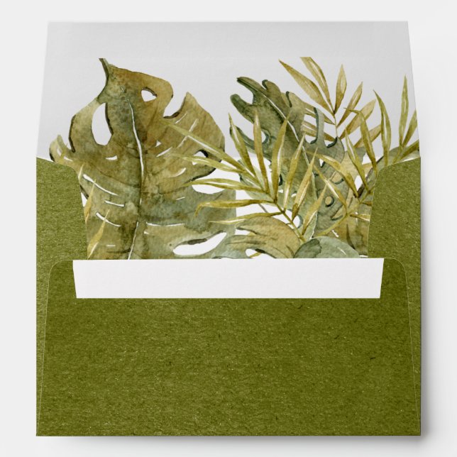 Enveloppe Laboratoire de Mariage de palme séché par des Feui (Dos (Bas))