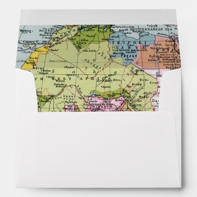 ENVELOPPE L'AFRIQUE DIVISÉE, 1914 (Dos (Bas))