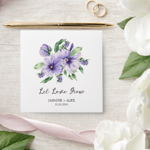 Enveloppe Laisser grandir l'amour Pansy Seed Packet Weddin