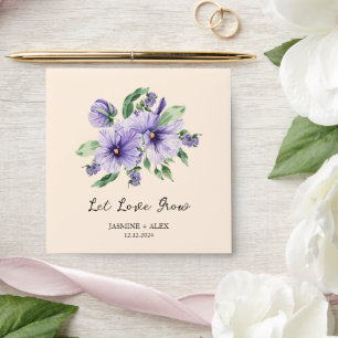 Enveloppe Laisser grandir l'amour Pansy Seed Packet Weddin