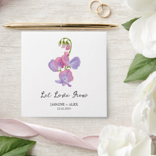 Enveloppe Laisser l'amour grandir l doux pois Mariage de sem
