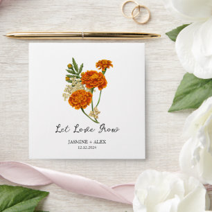 Enveloppe Laisser l'amour grandir l Marigold Seed Mariage Fa