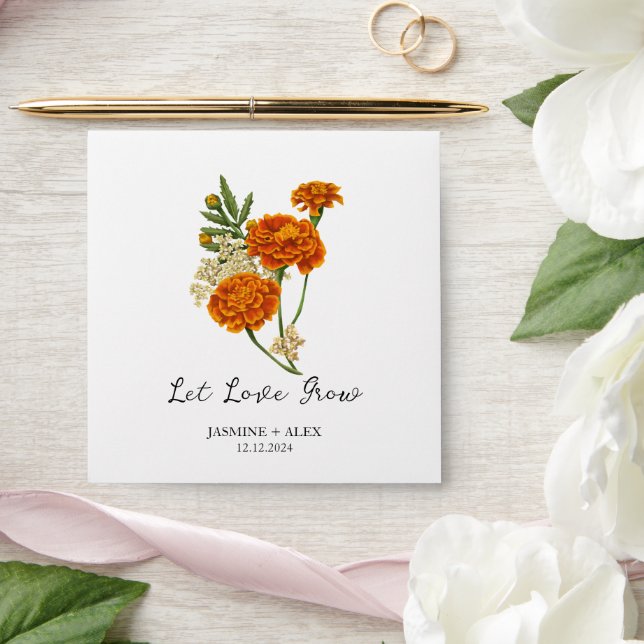 Enveloppe Laisser l'amour grandir l Marigold Seed Mariage Fa (Wedding)