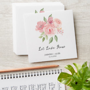 Enveloppe Laisser l'amour grandir l Rose semence paquet mari