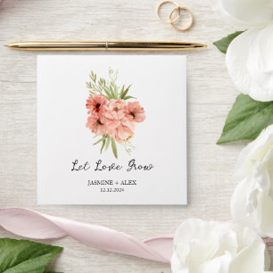 Enveloppe Laisser l'amour grandir l Zinnia semence paquet ma