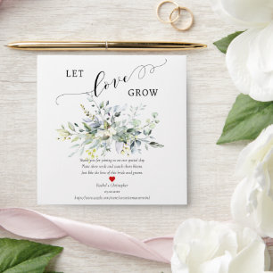 Enveloppe Laisser l'amour grandir la verdure Mariage favoris