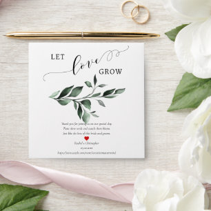 Enveloppe Laisser l'amour grandir la verdure Mariage favoris