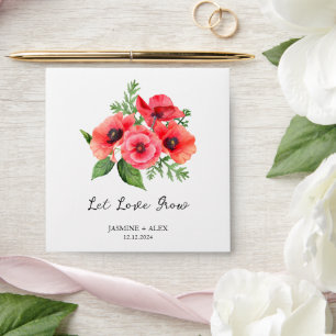 Enveloppe Laisser l'amour grandir le pavot semence paquet ma