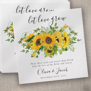 Enveloppe Laisser l'amour grandir tournesolSemences mariage 