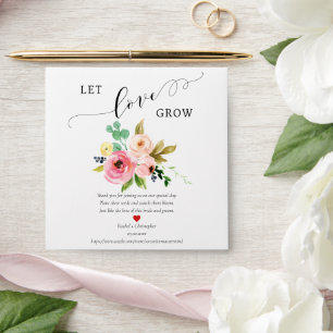Enveloppe Laissez l'amour grandir Blush Boho Wedding Favor S