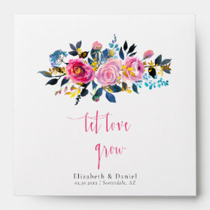 Enveloppe Laissez Love Grow Rose Gold Wedding Favor Seed Pac