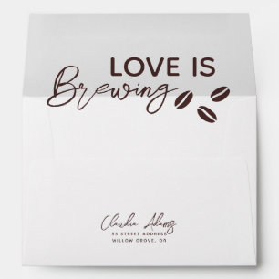 Enveloppe L'amour brasse du café Thème Fête des mariées