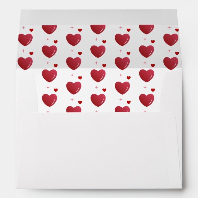 Enveloppe L'amour est dans l'enveloppe air / Coeurs (Dos (Bas))