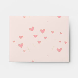 Enveloppe L'amour est dans les coeurs roses de l'air