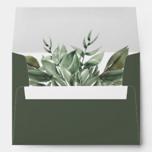 Enveloppe LANA Forest Green Bohemian Aquarelle verte