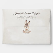 Lapin Lapin Bois Imprimer Baby shower Anniversaire