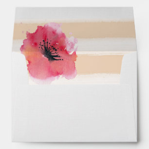 Enveloppe L'aquarelle barre floral