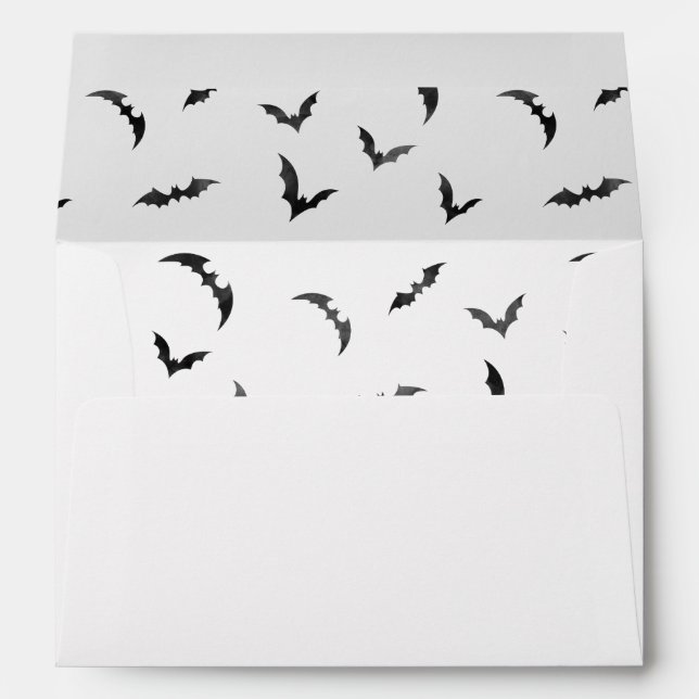 Enveloppe L'aquarelle manie la batte Halloween (Dos (Bas))