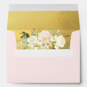 Enveloppe L'aquarelle peinte florale rougissent mariage en