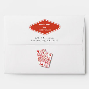 Enveloppe Las Vegas Casino Destination Mariage Rouge Blanc