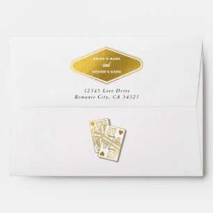 Enveloppe Las Vegas Casino Destination Wedding Gold