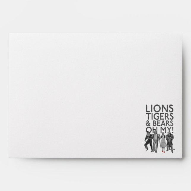 Enveloppe L'Assistant D'Oz™ | Lions Tigers & Ours Oh My! (Devant)