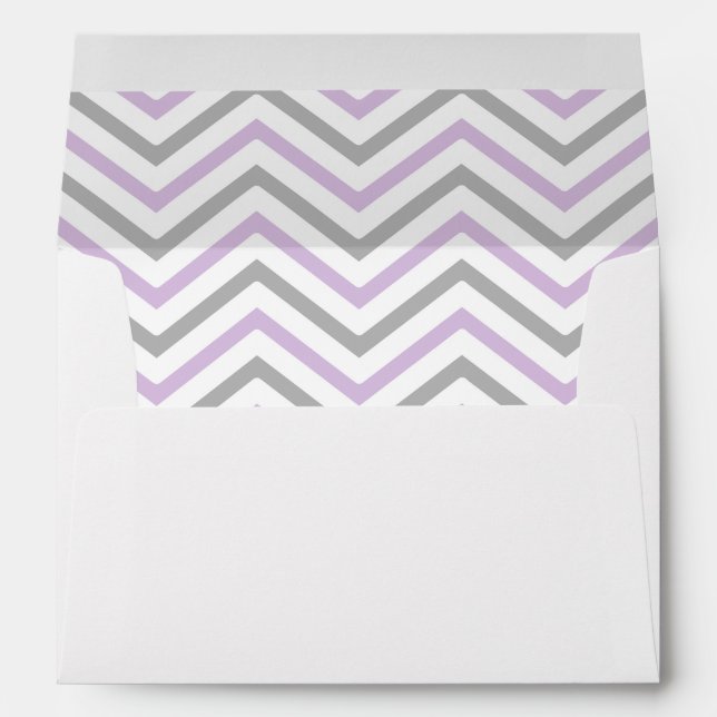 Enveloppe Lavande de gris gris gris gris gris Chevron (Dos (Bas))