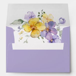 Enveloppe Lavande Rustique Floral Élégant Mariage Invitation