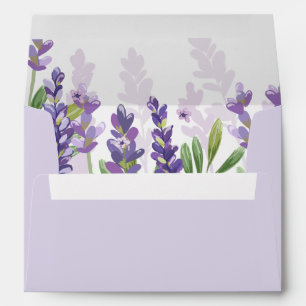 Enveloppe Lavande Rustique Purple Mariage élégant
