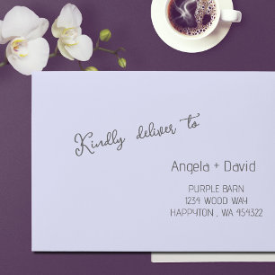 Enveloppe lavande vintage - violet clair