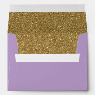 Enveloppe Lavande violette et Parties scintillant