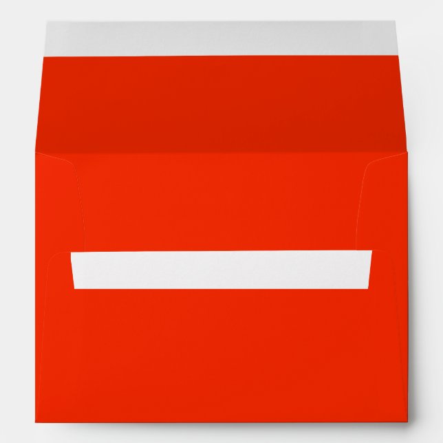Enveloppe Lave de couleur unie vive rouge orange vif (Dos (Bas))