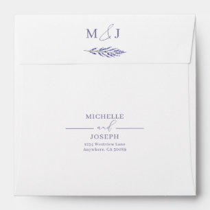 Enveloppe Lavender Bliss Elegant Watercolor Adresse de retou