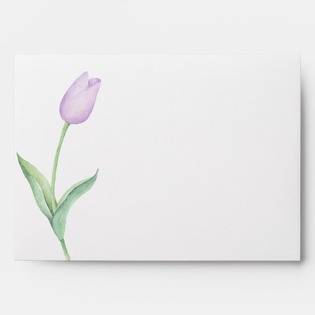Enveloppe Lavender Tulip Solo Purple Moderne (Devant)