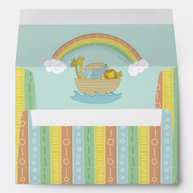 Enveloppe Le Baby shower Ark Boho de Noah (Dos (Bas))