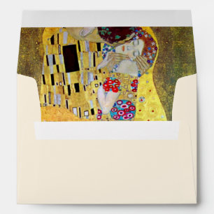 Enveloppe Le Baiser de Gustav Klimt, Mariage d'art vintage
