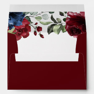 Enveloppe Le bleu marine de Bourgogne et rougissent mariage