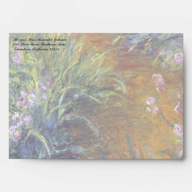 Enveloppe Le chemin à travers les Irises par Claude Monet (Devant)