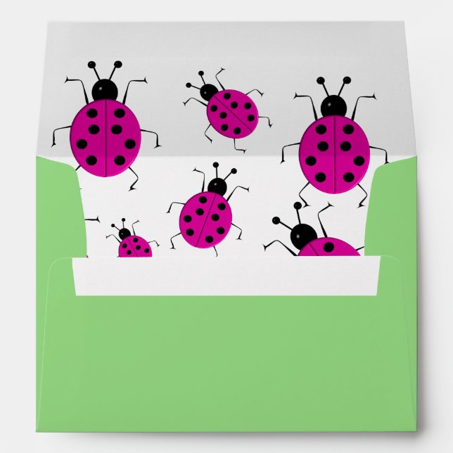 Enveloppe Le coccinelle, drôle de bousier. (Dos (Bas))